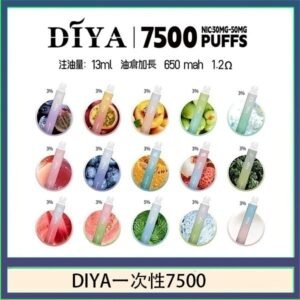 DIYA叮啞拋棄式7500 Puffs一次性電子煙3%